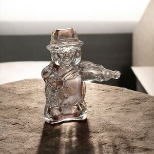 MIKASA LEAD CRYSTAL FIGURINE FROSTY'S CHOIR snowman 5,5” high